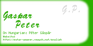 gaspar peter business card